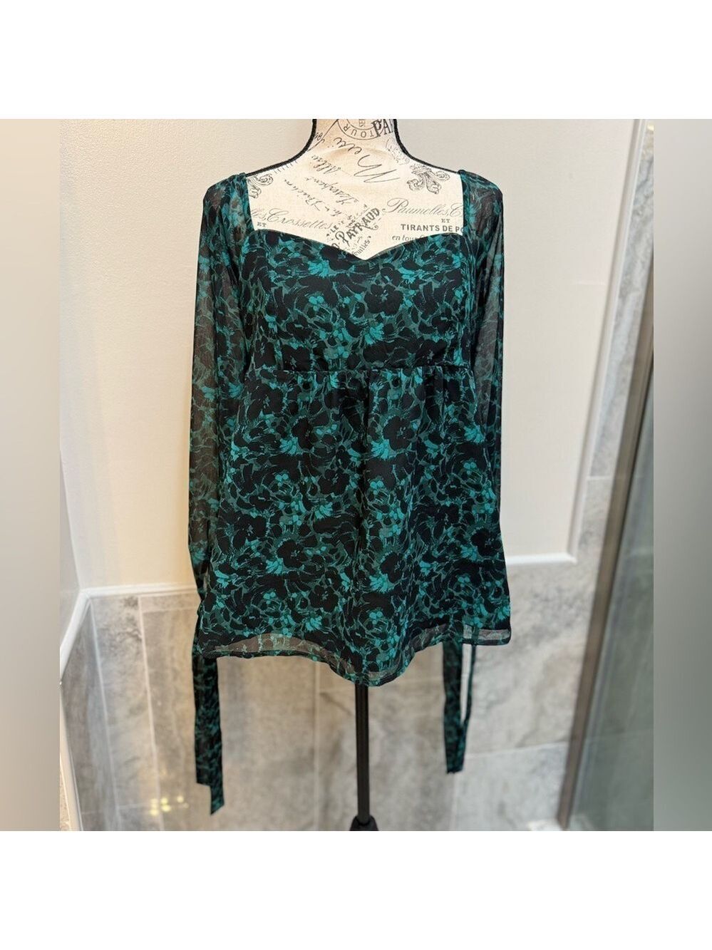 Maternity Floral Sheer Women's Top